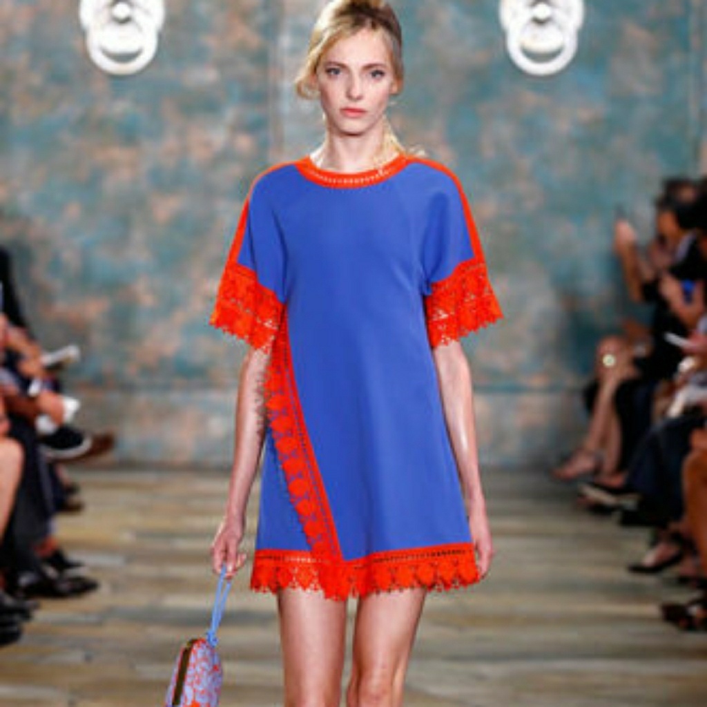 Tory Burch Dress Runway Blue Dress Lace 0 Marisa